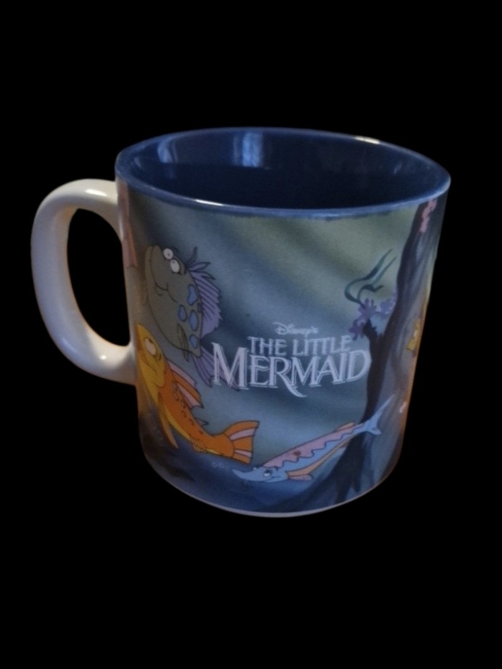 Disney Blue and White Ceramic Mug with Walt Disney Company Mark